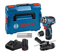 Bosch Professional 12V System perceuse-visseuse sans-fil GSR 12V-35 FC - FlexiClick System (avec 2 x GBA 3,0 Ah, chargeur GAL 12V-40, 2 adaptateurs FlexiClick, set d’acc., L-BOXX) - Amazon Exclusive
