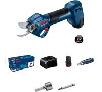 Bosch Professional 12V System sécateur GGP 12V-25 (jusqu’à 4500 coupes par charge, moteur sans charbons, coupes jusqu’à 25 mm, avec 2 batteries de 3,0 Ah)