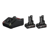 Bosch Professional 12V System Starter-Set batteries : 2 batteries GBA 12V 6.0Ah + chargeur rapide GAL 12V-40