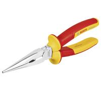 Bosch Pince droite à bec long VDE 1600A02NE3 – 200 mm, certifiée jusqu'à 1 000 V, isolée TPU