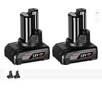 Bosch Professional 1600Z00045 Twin Pack Lot de 2 Batteries GBA 12 V 4,0 Ah O-B, Bleu