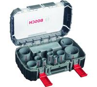 Bosch Professional 17 pièces Scie-trépan HSS bimétal Set (pour divers matériaux, Ø 20-68/76 mm, Accessoire perforateurs)