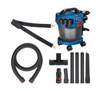 Bosch Professional 18V System aspirateur industriel GAS 18V-10 L (avec flexible de 1,6 m, 3 tubes prolongateurs)
