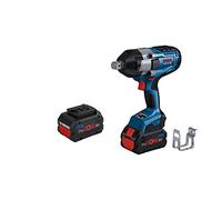 Bosch Professional 18V System boulonneuse sans-fil BITURBO GDS 18V-1050 H (avec clip d’accrochage, 2 batteries ProCORE18V 5.5Ah, chargeur rapide GAL 1880 CV, calage L-BOXX, L-BOXX 136N)