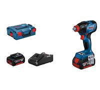 Bosch Professional 18V System boulonneuse sans-fil GDX 18V-210 C (couple maxi de 210 Nm, avec 2 batteries GBA 18V 5.0Ah, chargeur rapide GAL 18V-40, L-BOXX)