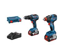 Bosch - kit 2 outils visseuse a choc/boulonneuse sans fil gdx 18V-200 + Perceuse-visseuse a percussion gsb 18V-55 2x4,0Ah gal 18V-40 …