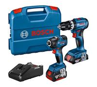Bosch Professional 18V System combi-kit : Visseuse à chocs GDR 18V-200 + perceuse-visseuse à percussion GSB 18V-45 (av. batteries 2,0Ah + 4,0Ah, chargeur GAL 18V-40, L-Case) - Set Amazon Exclusive