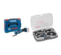 Bosch Professional 18V System découpeur-ponceur sans-fil GOP 18V-34 (moteur sans charbon, Vibration Control, poignée fine de 180 mm, avec 1 lame de scie) + Bosch Coffret de lames Cutting, 5 pièces