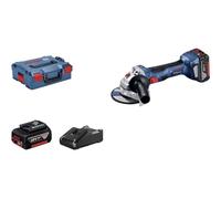Bosch Professional 18V System meuleuse angulaire GWS 18V-7 (Ø disque 125 mm, 2 batteries 4,0 Ah, chargeur GAL 18V-40, capot protection, poignée supplém., flasque serrage, écrou de serrage, L-BOXX 136)