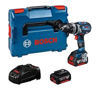 Bosch Professional 18V System perceuse-visseuse à percussion sans-fil GSB 18V-110 C (couple max. : 110 Nm, avec module connectivité, batterie 5,0 Ah et 3,0 Ah, L-BOXX) - Set Amazon Exclusive
