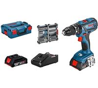 Bosch Professional 18V System perceuse-visseuse à percussion sans-fil GSB 18V-28 (couple max: 63 Nm, avec set acc. impact 35 pces, 2x GBA 2,0 Ah, chargeur GAL 18V-40, L-BOXX) - Amazon Exclusive
