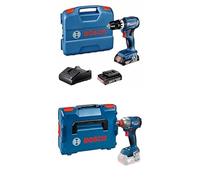 Bosch Professional 18V System perceuse-visseuse à percussion sans-fil GSB 18V-45 + Bosch Professional 18V System Tournevis à percussion sans fil GDX 18V-285 (L-BOXX incluse, sans batterie/chargeur)