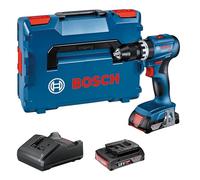 Bosch Professional 18V System perceuse-visseuse à percussion sans-fil GSB 18V-45 (régime à vide 1 900 tr/min, avec 2 batteries 2,0 Ah, GAL 18V-20, L-BOXX)