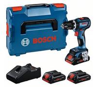 Bosch Professional 18V System perceuse-visseuse à percussion sans-fil GSB 18V-90 C (2 100 tr/min, moteur sans charbon, avec 3 batteries ProCORE 4.0Ah, charger GAL 18V-40, dans L-BOXX)