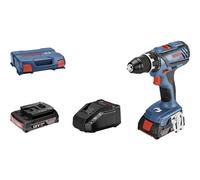 Bosch Professional 18V System perceuse-visseuse sans-fil GSR 18V-28 (couple maxi (tendre/dur)) : 28/63 Nm, avec 2 batteries 2,0 Ah, chargeur GAL 18 V-20, L-Case)