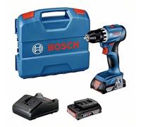 Bosch Professional 18V System perceuse-visseuse sans-fil GSR 18V-45 (régime à vide 1 900 tr/min, avec 2 batteries 2,0 Ah, chargeur GAL 18V-20, L-Case)