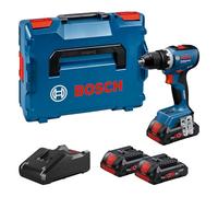 Bosch Professional 18V System Perceuse-visseuse sans fil GSR 18V-65 (moteur sans balais, longueur de tête 166, incl 3x ProCORE18V 4.0Ah, L-BOXX)