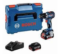 Bosch Professional 18V System perceuse-visseuse sans-fil GSR 18V-90 C (avec 2 batteries 4,0 Ah, chargeur rapide GAL 18V-40, calage L-BOXX pleine largeur, L-BOXX)