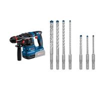 Bosch Professional 18V System perforateur sans-fil GBH 18V-22 X + Bosch Accessories Coffret de 7x forets pour perforateur Expert SDS plus-7X (pour Béton armé, Ø 5-12 mm, Accessoire Marteau burineur)