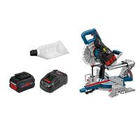 Bosch Professional 18V System scie à onglets radiale sans-fil BITURBO GCM 18V-216 (avec 2 batteries ProCORE18V 5.5 Ah, chargeur GAL 1880 CV, lame Standard for Wood, 216 x 30 x 1,7 mm)