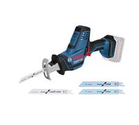 Bosch Professional 18V System scie sabre sans-fil GSA 18 V-LI C (version Compact avec 1 lame S 922 AF, 1 lame S 922 EF, 2 lames S 922 HF)