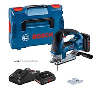 Bosch Professional 18V System scie sauteuse sans-fil GST 18V-155 BC (avec poignée étrier, moteur sans charbon, avec 2 batteries ProCORE18V 4.0Ah, chargeur rapide GAL 18V-40, 2 lames de scie, L-BOXX)