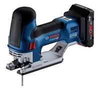 Bosch Professional 18V System scie sauteuse sans-fil GST 18V-155 SC (avec poignée champignon, 2 batteries ProCORE 4.0Ah, chargeur rapide GAL 18V-40, 2 lames de scie sauteuse, dans L-BOXX)