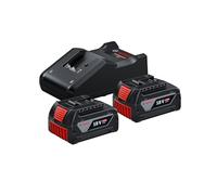 Bosch Professional 18V System Starter-Set batteries : 2 batteries GBA 18V 4.0Ah + chargeur rapide GAL 18V-40
