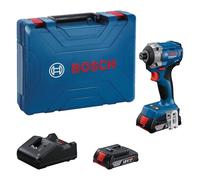 Bosch Professional 18V System Tournevis à percussion sans fil GDR 18V-215 (2 batteries GBA 18V 2.0Ah incl., chargeur GAL 18V-20, malette MPP)