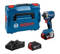 Bosch Professional 18V System Tournevis à percussion sans fil GDR 18V-215 (2 batteries GBA 18V 4.0Ah incl., chargeur GAL 18V-40, L-BOXX)