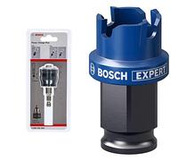 Bosch Professional 1x Adaptateur Power Change Plus (Interface hexagonal 3-8 “, Ø 8,7 mm) + 1x Scie trépan Expert Sheet Metal (Tôles en acier, Tôles en acier inoxydable, Ø 22 mm)