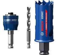 Bosch Professional 1x Adaptateur système de scie trépan Expert Power Change Plus (Ø 7,15 mm) + 1x Scie trépan Expert Tough Material (Bois avec métal, Ø 32 mm, Accessoire Perceuse à Percussion)