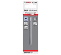 Bosch Professional 1x Jeu de forets pour carrelage CYL-9 SoftCeramic (pour les carreaux de céramique tendres, Ø 6 x 80 mm, accessoires perceuses)