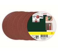 Feuille abrasive pour ponceuse excentrique avec bande auto-agrippante, perforé Bosch Accessories 2607019493 Grain 80 (Ø) 125 mm