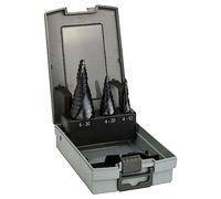 Bosch Professional 2608588069 Assortiment de fraises étagées queue 3 pans Longueur 66,5/70,5/93,5 mm Exécution HSS-AlTIN