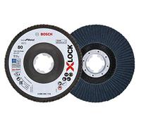 Bosch Professional 2x Plateau à Lamelles X571 Best for Metal(X-LOCK, Ø 115 mm, Grain K80, alésage Ø 22,23 mm, angle, accessoire pour meuleuse angulaire)