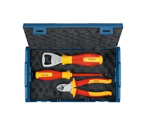 Bosch Professional 3 outils à main (avec 1 tournevis VDE (PH1), 1 coupe-bordures latéraux diagonal VDE (160 mm) et 1 ouvre-bouteille, dans L-Boxx Mini)