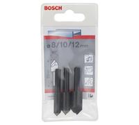 Bosch Professional 3x Fraises à Lamer (Bois, Plastique, Métaux non Ferreux, 90°, Ø 8/10/12 mm, Accessoires pour Perforateurs)