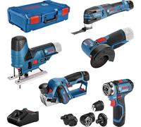 Bosch Professional 5 tool KIT + GBA + GAL + XL-boxx 0615A0017D Jeu d'outils universelle en valise 10 pièces