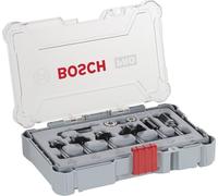 Bosch Professional 6 pièces Kit de Fraises à Araser et de Bordage (pour bois, Ø 1/4 inch Queue, Accessoires de Fraises d'Encastrement)