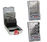 Bosch Professional 7 pièces Jeu de forets à béton CYL-3 + 7 pièces Jeu de foret hélicoïdal à bois Robust Line + 19 pièces Jeu de forets à métaux ProBox HSS-G