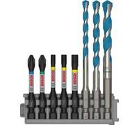 Bosch Professional 8 pièces Assortiment de tournevis et de forets multi-usages Impact Control G