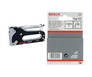 Bosch Professional Agrafeuse manuelle HT 8 (bois, agrafes de type 53) 603038000 Gris + Bosch Accessories 1609200326 Agrafes 11,4/6 mm 1000 pièces