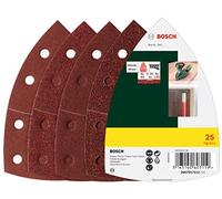 Bosch Professional Bosch 25x Disques Abrasifs Mixtes Papier (pour Bois, Mastics, Peinture et Vernis, Grain 40/80/120/180, 11 Trous, 102 x 62 mm, Accessoires pour Ponceuses Multi) Meule d'angle