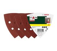 Set feuilles abrasives Delta avec bande auto-agrippante, perforé Bosch Accessories 2607017111 Grain 60, 80, 180 Cote d'encoignure