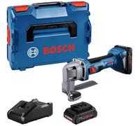 Bosch Professional Cisaille à tôle sans fil 0601926301 GSC 18V-16 E brushless, + 2 batteries, + chargeur, + mallette