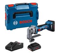Bosch Professional cisaille à tôle sans-fil GSC 18V-16 E (puissance de 700 W, circonférence de préhension de 156 mm, moteur sans charbon, 2 batteries ProCORE 4.0Ah, chargeur GAL 18V-40, L-BOXX)