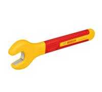 Bosch Professional Clé plate VDE 17 mm – fourche inclinée 15°, certifiée jusqu'à 1 000 V, isolée TPE