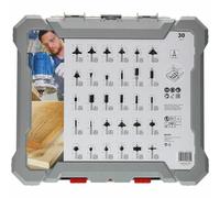 Bosch Professional Coffret de 30 fraises mixtes Ø queue 6 mm