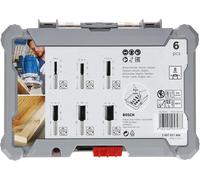 Bosch Professional Coffret de 6 fraises droites, Queue 8 mm, Ø 6 à 20 mm